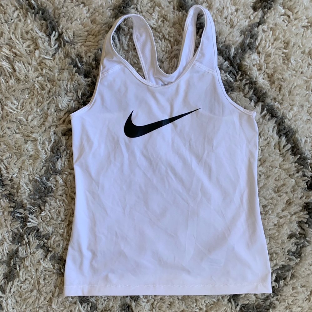 White Nike Racerback Tank